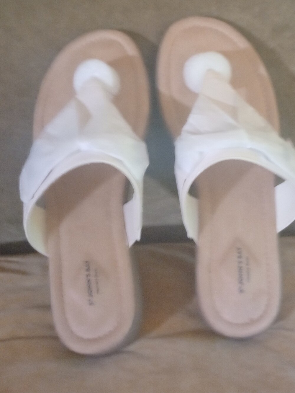 White Women's Slide Sandals - Comfortable Summer Footwear